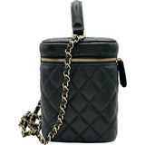 シャネル CHANEL マトラッセバニティケースショルダー AS2362 31番台 ブラック ゴールド金具 キャビアスキン レディース ショルダーバッグ