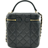 シャネル CHANEL マトラッセバニティケースショルダー AS2362 31番台 ブラック ゴールド金具 キャビアスキン レディース ショルダーバッグ