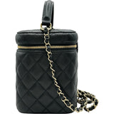 シャネル CHANEL マトラッセバニティケースショルダー AS2362 31番台 ブラック ゴールド金具 キャビアスキン レディース ショルダーバッグ