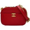 シャネル CHANEL ココマーク2WAYカメラバッグ 27番台 レッド ゴールド金具 キャビアスキン レディース ショルダーバッグ