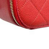 シャネル CHANEL ココマーク2WAYカメラバッグ 27番台 レッド ゴールド金具 キャビアスキン レディース ショルダーバッグ