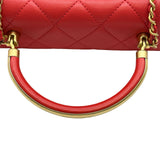シャネル CHANEL マトラッセ 2WAYハンドバッグ AS0626 27番台 レッド ゴールド金具 ラムスキン レディース ショルダーバッグ