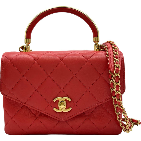 シャネル CHANEL マトラッセ 2WAYハンドバッグ AS0626 27番台 レッド