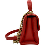 シャネル CHANEL マトラッセ 2WAYチェーンショルダー 28番台 レッド ゴールド金具 ラムスキン レディース ショルダーバッグ