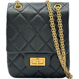 シャネル CHANEL 2.55 チェーンショルダーバッグ AS1961 30番台 ブラック ゴールド金具 エイジドカーフスキン レディース ショルダーバッグ