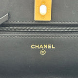 シャネル CHANEL マトラッセパールハンドルチェーンウォレット ブラック ゴールド金具 ラムスキン レディース ショルダーバッグ