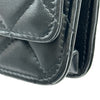 シャネル CHANEL マトラッセパールハンドルチェーンウォレット ブラック ゴールド金具 ラムスキン レディース ショルダーバッグ