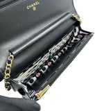 シャネル CHANEL マトラッセ チェーンウォレット AP3622 ブラック ゴールド金具 ラムスキン レディース ショルダーバッグ