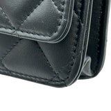 シャネル CHANEL マトラッセ チェーンウォレット AP3622 ブラック ゴールド金具 ラムスキン レディース ショルダーバッグ