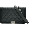 シャネル CHANEL ボーイシャネルチェーンウォレット AP1117 ブラック シルバー金具 キャビアスキン レディース ショルダーバッグ