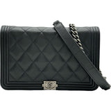 シャネル CHANEL ボーイシャネルチェーンウォレット AP1117 ブラック シルバー金具 キャビアスキン レディース ショルダーバッグ