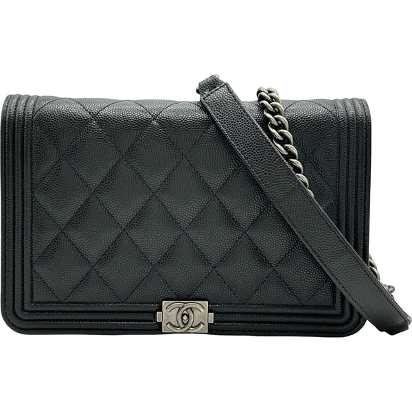 シャネル CHANEL ボーイシャネルチェーンウォレット AP1117 ブラック