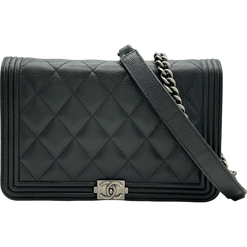 シャネル CHANEL ボーイシャネルチェーンウォレット AP1117 ブラック