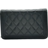 シャネル CHANEL ボーイシャネルチェーンウォレット AP1117 ブラック シルバー金具 キャビアスキン レディース ショルダーバッグ