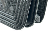 シャネル CHANEL ボーイシャネルチェーンウォレット AP1117 ブラック シルバー金具 キャビアスキン レディース ショルダーバッグ