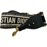 クリスチャン・ディオール Christian Dior オブリークサドルバッグ ブルー ゴールド金具 レザー レディース ショルダーバッグ