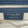 クリスチャン・ディオール Christian Dior オブリークサドルバッグ ネイビー ゴールド金具 キャンバス レディース ショルダーバッグ