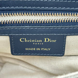 クリスチャン・ディオール Christian Dior オブリークサドルバッグ ネイビー ゴールド金具 キャンバス レディース ショルダーバッグ