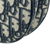 クリスチャン・ディオール Christian Dior オブリークサドルバッグ ネイビー ゴールド金具 キャンバス レディース ショルダーバッグ