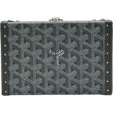 ゴヤール GOYARD ミノディエールトランクショルダーバッグ グレー コーティングキャンバス レディース ショルダーバッグ