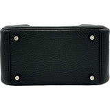 エルメス HERMES リンディミニ W刻印 ブラック シルバー金具 トリヨン レディース ショルダーバッグ