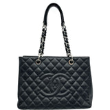 シャネル CHANEL GST チェーントートバッグ A50995 16番台 ブラック シルバー金具 キャビアスキン レディース トートバッグ