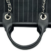 シャネル CHANEL ドーヴィルGM A66941 ブラック シルバー金具 コットン レディース トートバッグ