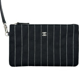 シャネル CHANEL ドーヴィルGM A66941 ブラック シルバー金具 コットン レディース トートバッグ