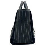 シャネル CHANEL ドーヴィルGM A66941 ブラック シルバー金具 コットン レディース トートバッグ