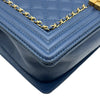 シャネル CHANEL ボーイシャネル28 A92193 23番台 ブルー ゴールド金具 ラムスキン レディース ショルダーバッグ