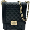 シャネル CHANEL ボーイシャネルチェーンショルダーバッグ AS0130 28番台 ブラック ゴールド金具 キャビアスキン レディース ショルダーバッグ