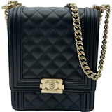 シャネル CHANEL ボーイシャネルチェーンショルダーバッグ AS0130 28番台 ブラック ゴールド金具 キャビアスキン レディース ショルダーバッグ
