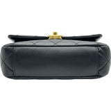 シャネル CHANEL トップハンドルショルダーバッグ AS4605 ブラック ゴールド金具 ラムアスキン レディース ショルダーバッグ
