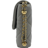 シャネル CHANEL マトラッセココマークチェーンショルダーバッグ AS2588 グレー ゴールド金具 ラムスキン レディース ショルダーバッグ