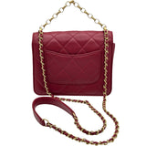 シャネル CHANEL マトラッセフラップバッグ AS1889 30番台 レッド ゴールド金具 カーフスキン レディース ショルダーバッグ