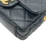 シャネル CHANEL ミニフラップチェーンショルダーバッグ AS3368 ブラック ゴールド金具 キャビアアスキン レディース ショルダーバッグ