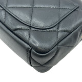 シャネル CHANEL ミニフラップチェーンショルダーバッグ AS3368 ブラック ゴールド金具 キャビアアスキン レディース ショルダーバッグ
