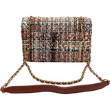 シャネル CHANEL ココマークショルダーバッグ A93221 25番台 マルチカラー ゴールド金具 ツイード レディース ショルダーバッグ