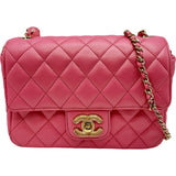 シャネル CHANEL マトラッセミニフラップバッグ AS3783 ピンク ゴールド金具 ラムスキン レディース ショルダーバッグ