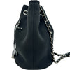 シャネル CHANEL ドーヴィル巾着ショルダーバッグ AS1045 29番台 ブラック シルバー金具 キャンバス レディース ショルダーバッグ
