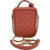 シャネル CHANEL CCフィリグリー2WAYショルダーバッグ AS0988 28番台 ピンク ゴールド金具 キャビアスキン レディース ショルダーバッグ