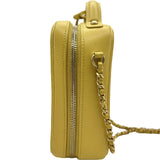 シャネル CHANEL CCフィリグリー2WAYショルダーバッグ AS0988 28番台 イエロー ゴールド金具 キャビアスキン レディース ショルダーバッグ