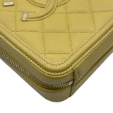 シャネル CHANEL CCフィリグリー2WAYショルダーバッグ AS0988 28番台 イエロー ゴールド金具 キャビアスキン レディース ショルダーバッグ