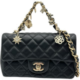 シャネル CHANEL ミニマトラッセチェーンショルダー AS3326 30番台 ブラック ゴールド金具 ラムスキン レディース ショルダーバッグ