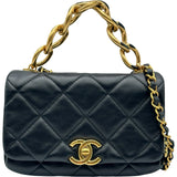 シャネル CHANEL ミニマトラッセ2WAYショルダーバッグ AS3365 ブラック ゴールド金具 ラムスキン レディース ショルダーバッグ
