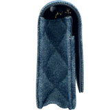 シャネル CHANEL マトラッセモチーフチェーンウォレット AP0250 ブルー ゴールド金具 デニム レディース ショルダーバッグ