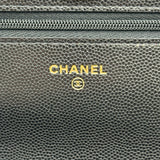 シャネル CHANEL マトラッセチェーンウォレット AP3113 ブラック ゴールド金具 キャビアアスキン レディース ショルダーバッグ