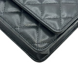 シャネル CHANEL マトラッセチェーンウォレット AP3113 ブラック ゴールド金具 キャビアアスキン レディース ショルダーバッグ