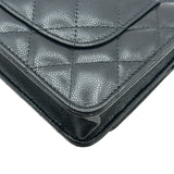 シャネル CHANEL マトラッセチェーンウォレット AP3113 ブラック ゴールド金具 キャビアアスキン レディース ショルダーバッグ