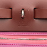 エルメス HERMES エールバッグジップPM ヴェルソ U刻印 ルージュアッシュ/ローズバブルガム シルバー金具 トワル/ヴァッシュ レディース ショルダーバッグ